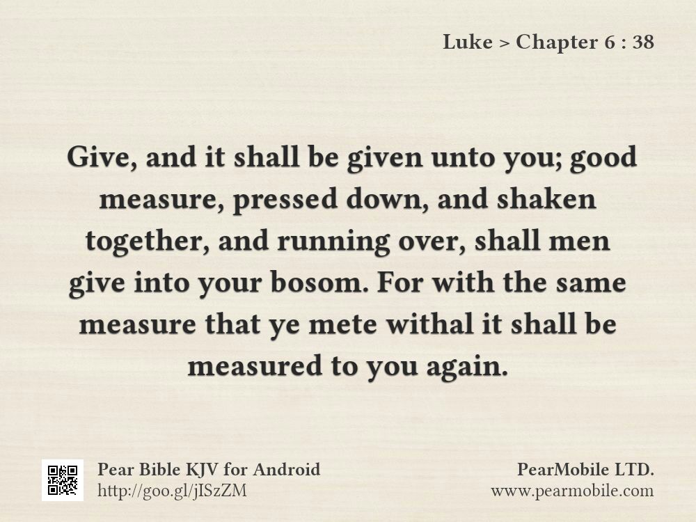 Luke, Chapter 6:38
